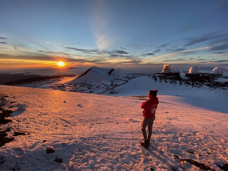 Maunakea Summit Hawai'i Sonnenuntergang