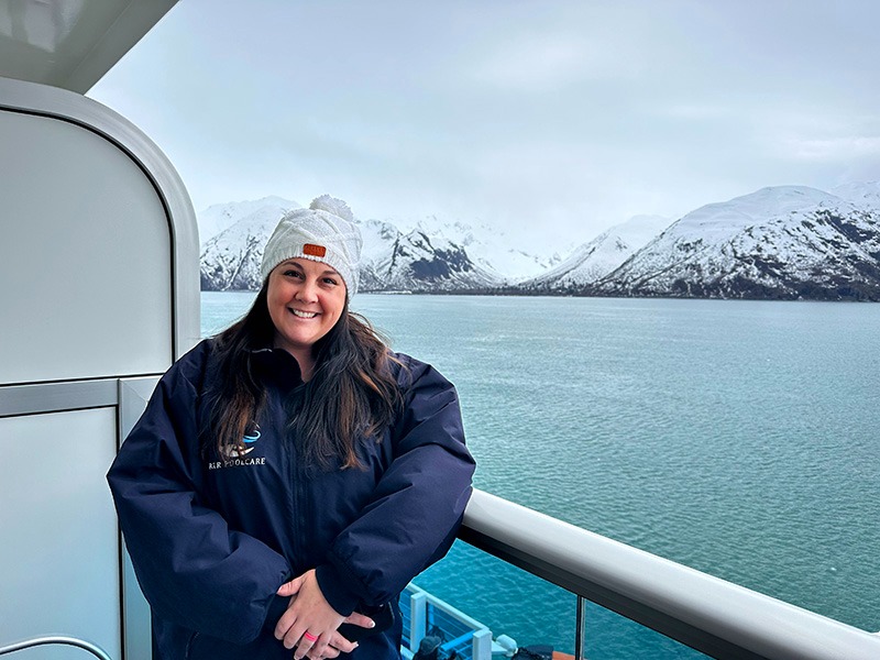 Jen Robinson pictured on board Princess Cruises.