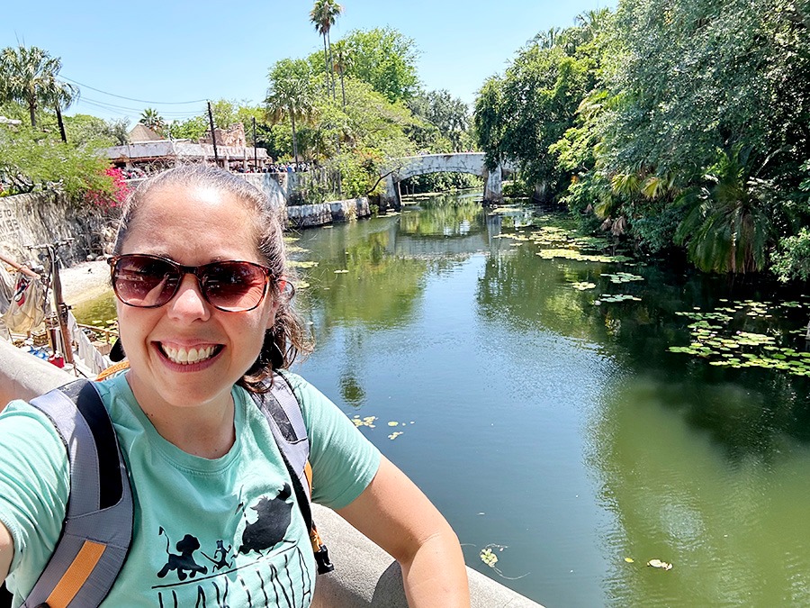 Jennifer Becker pictured inside Disney's Animal Kingdom® Park at Walt Disney World®.