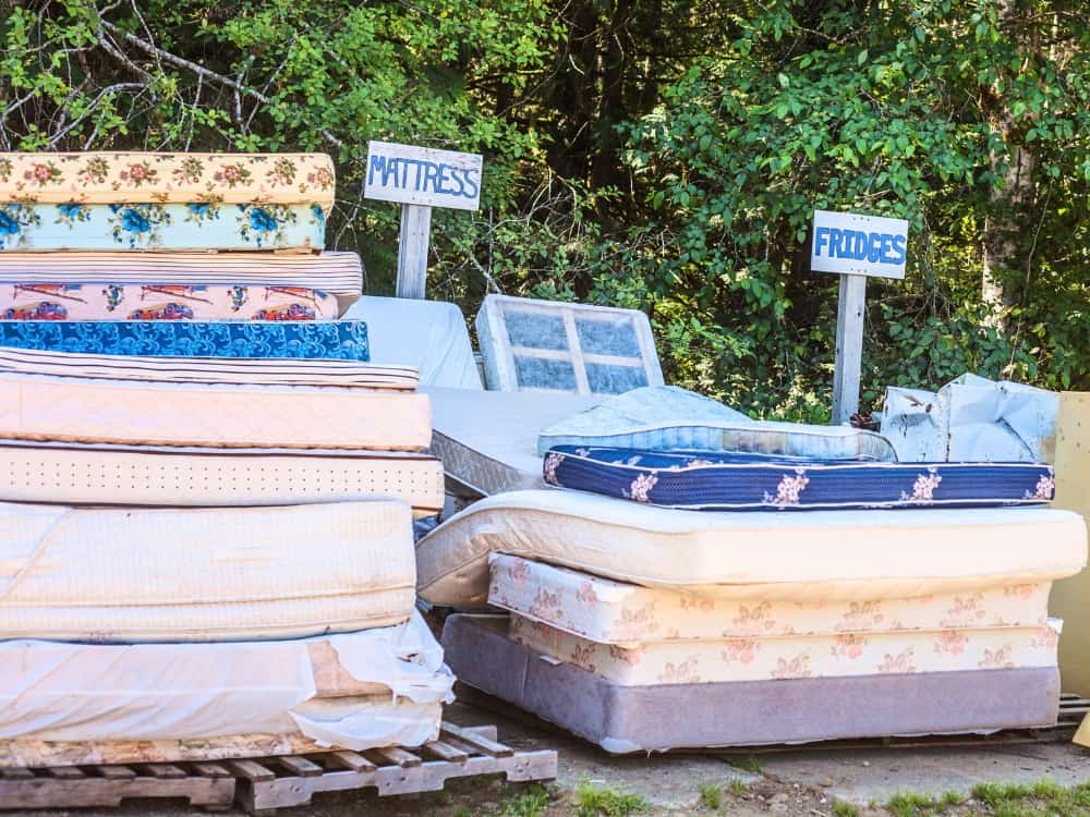 abandoned mattresses