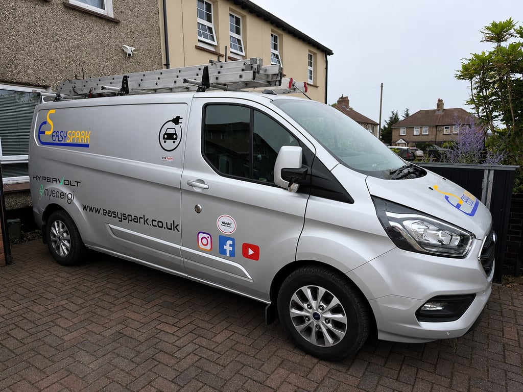 Easy Spark Ltd electrician van for electrical work across Grays, Essex and Kent