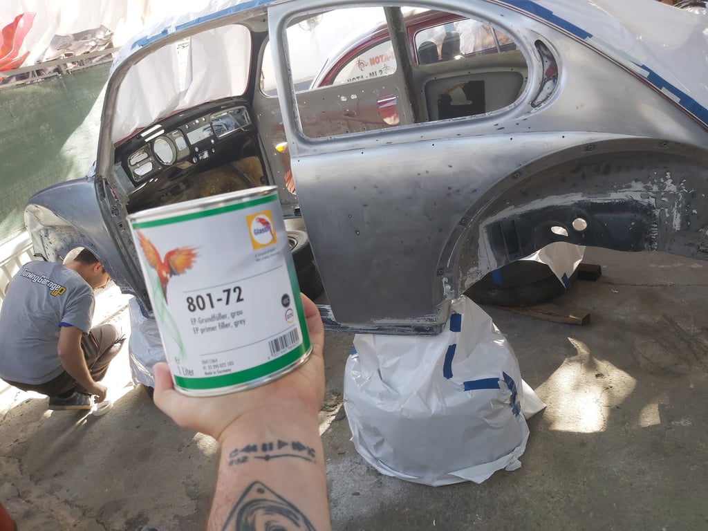 Лимарски работи и подготовка за фарбање на VW Beetle олдтајмер – Tuning Garage Up Македонија"