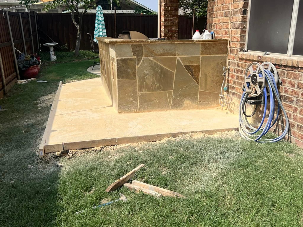 Partially Finished Backyard Bar