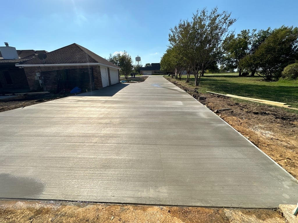 Fresh Concrete Driveway