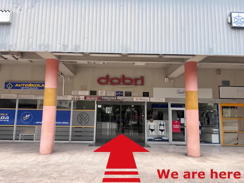 Entrance of Selfie Experience Split near Diocletian’s Palace – must-visit photo attraction in Split Old Town