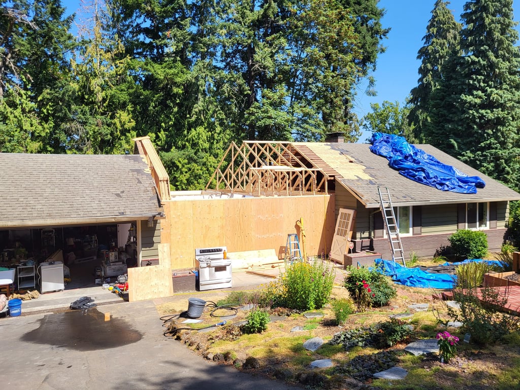 front porch home addition and room repair