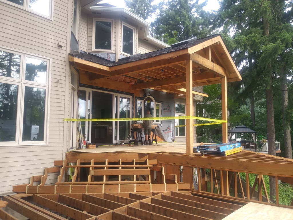 covered deck framing