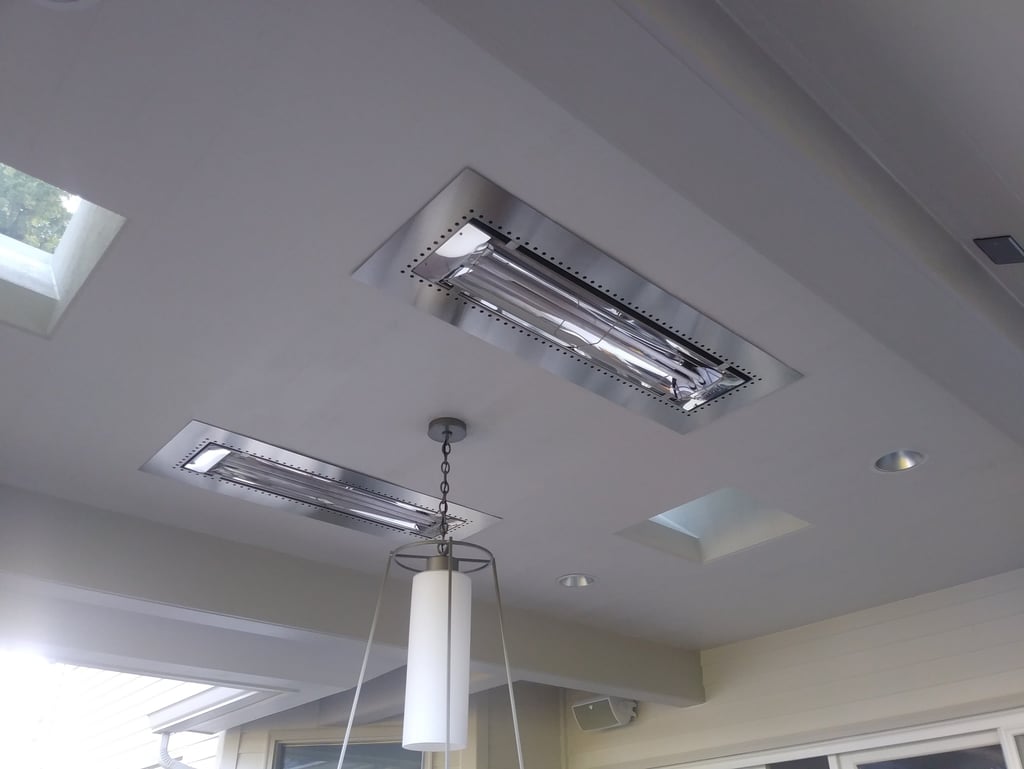 Covered porch with heater