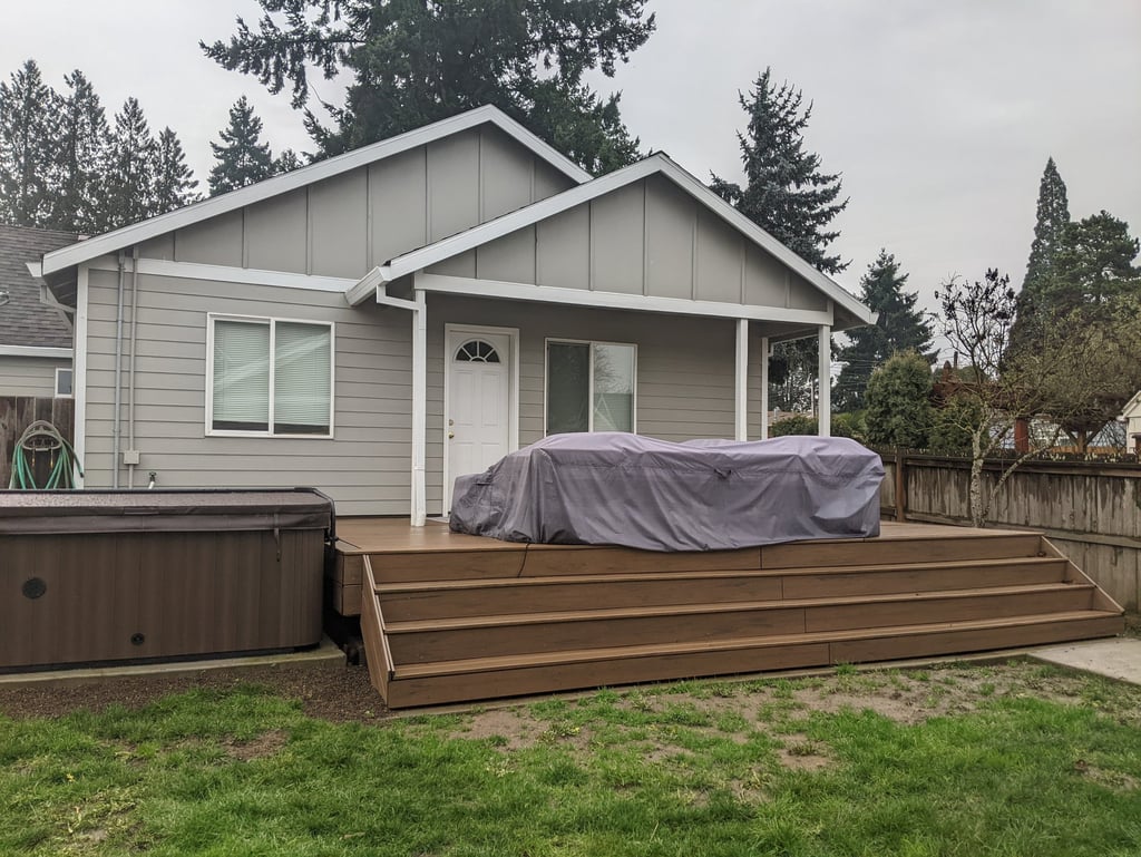 Trex covered porch