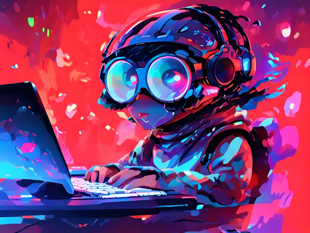 A puppet in VR headset