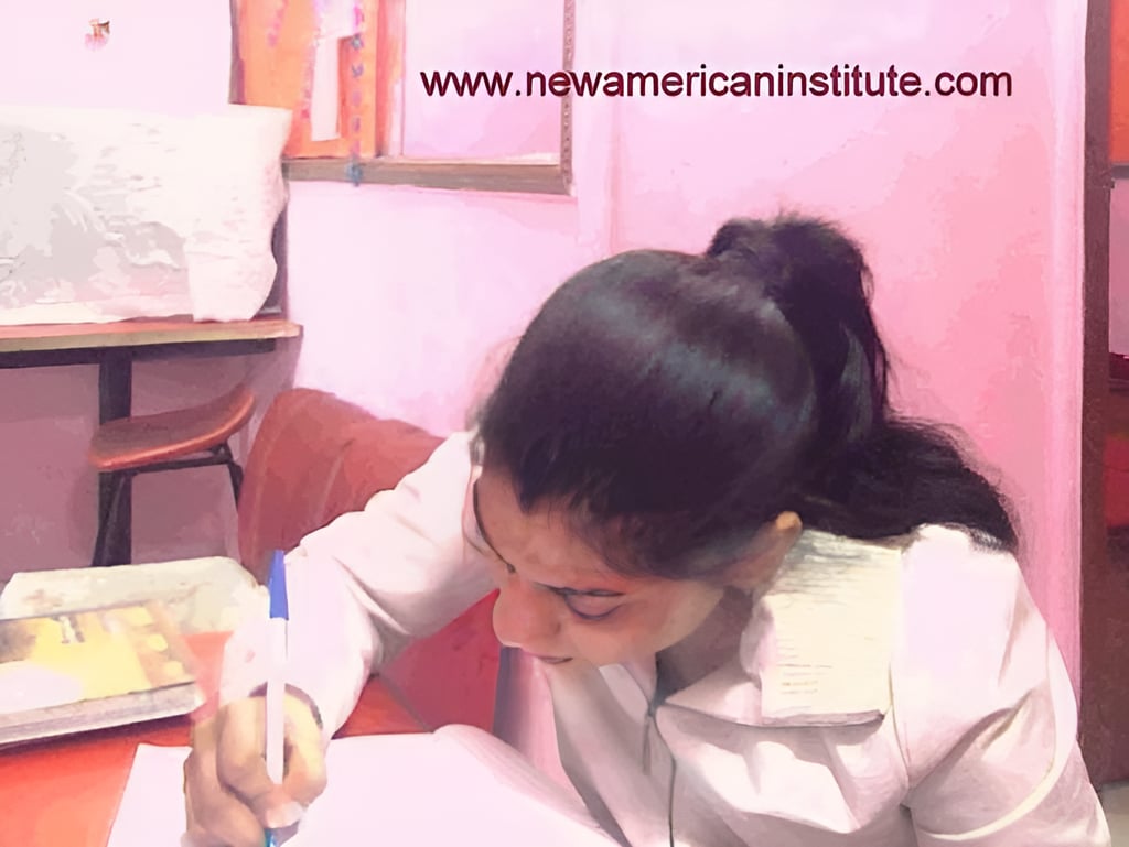 a woman in a white shirt is sitting at a table