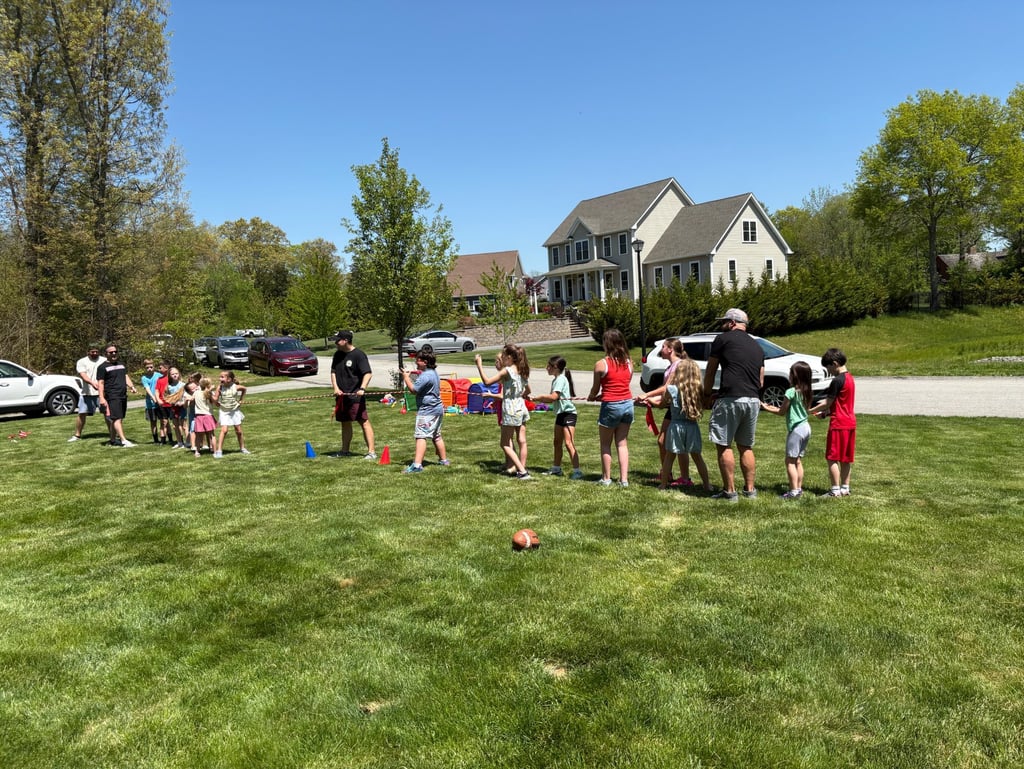 Kids participating in tug-of-war in Massachusetts