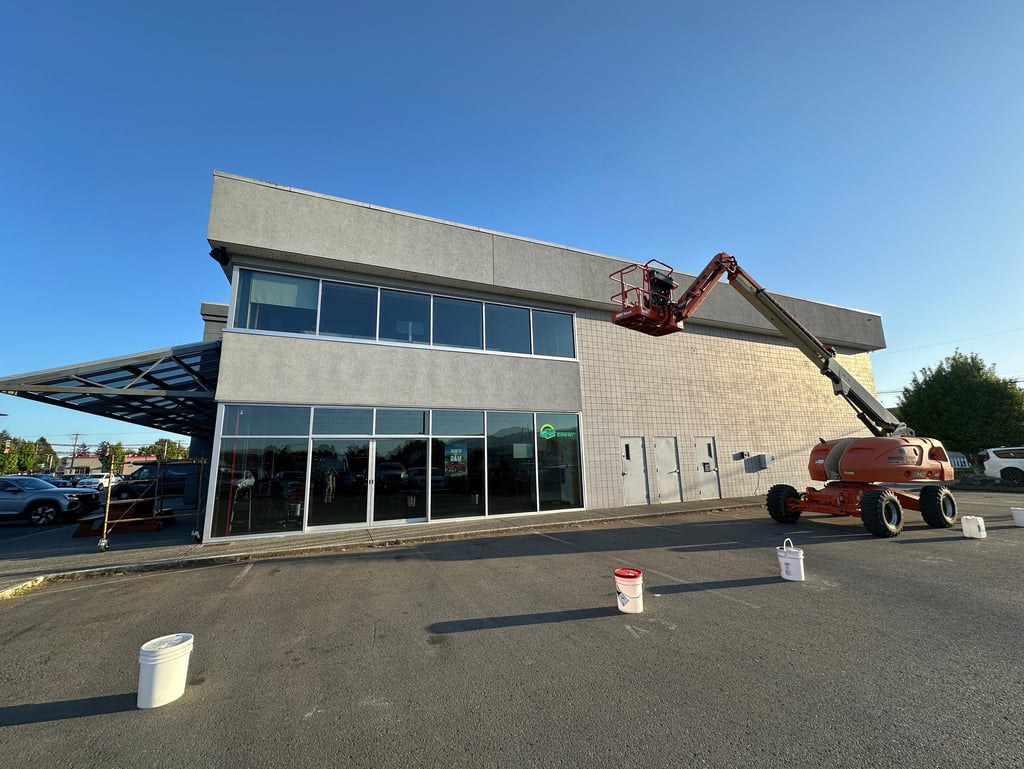 Duncan dodge building, exterior commercial painting