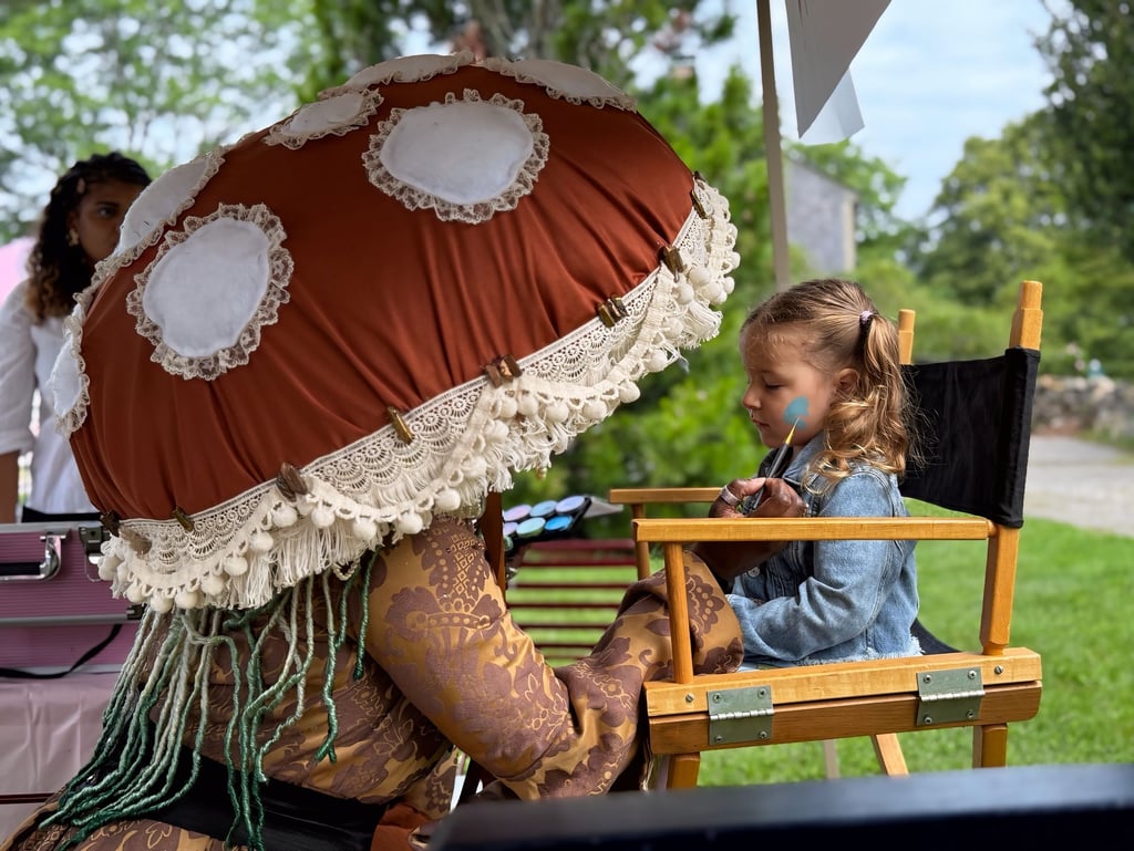 Face painting at a festival