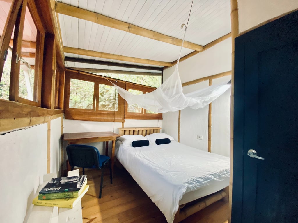 doble cama en Casa Yoga Minca