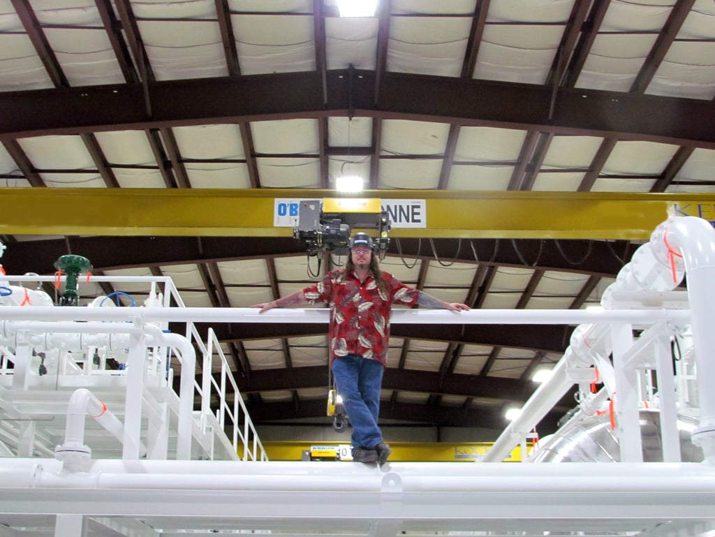 Bill Famlak between 2 Electrostatic Treaters - Seplat Energy, Nigeria