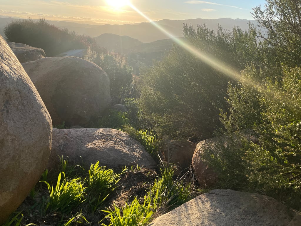 “A mountain view from Fallbrook, California — a moment of stillness that reminds us how creativity f