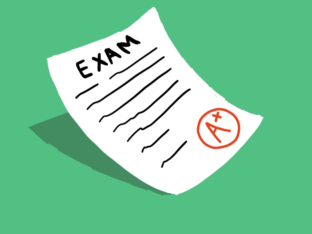 An illustration of A perferct exam script with an A+