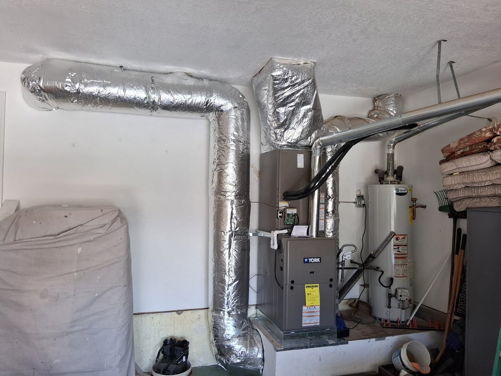 traditional split system and ductwork