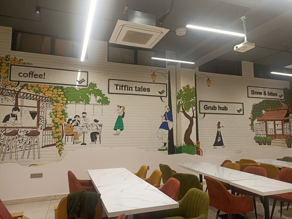 Office Cafeteria Wall painting in Delhi