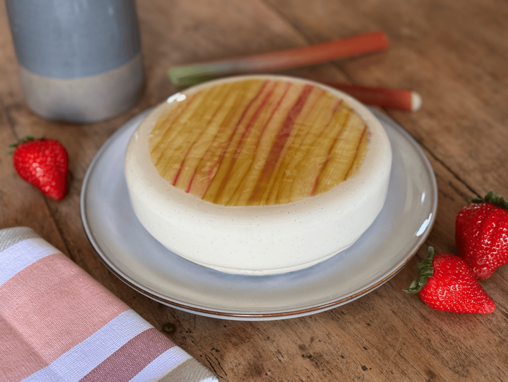 entremet fraise rhubarbe