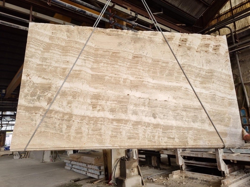 Travertine slabs, Italian beige natural stone slab