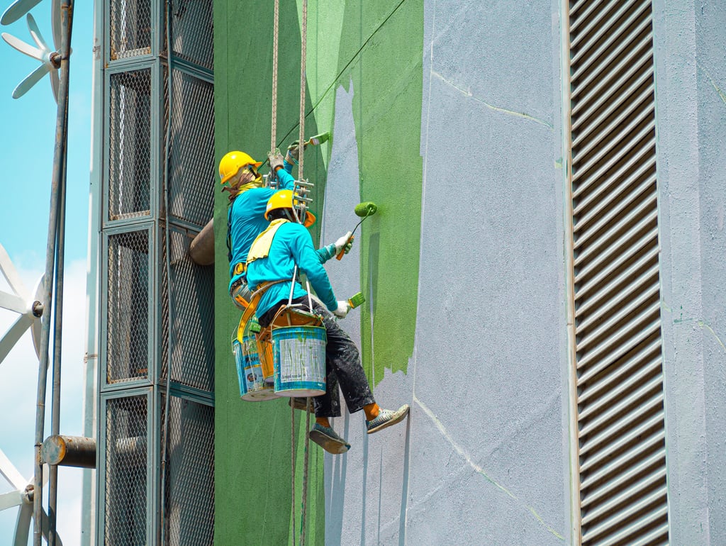 Tinkavimo ir dažymo darbai aukštyje