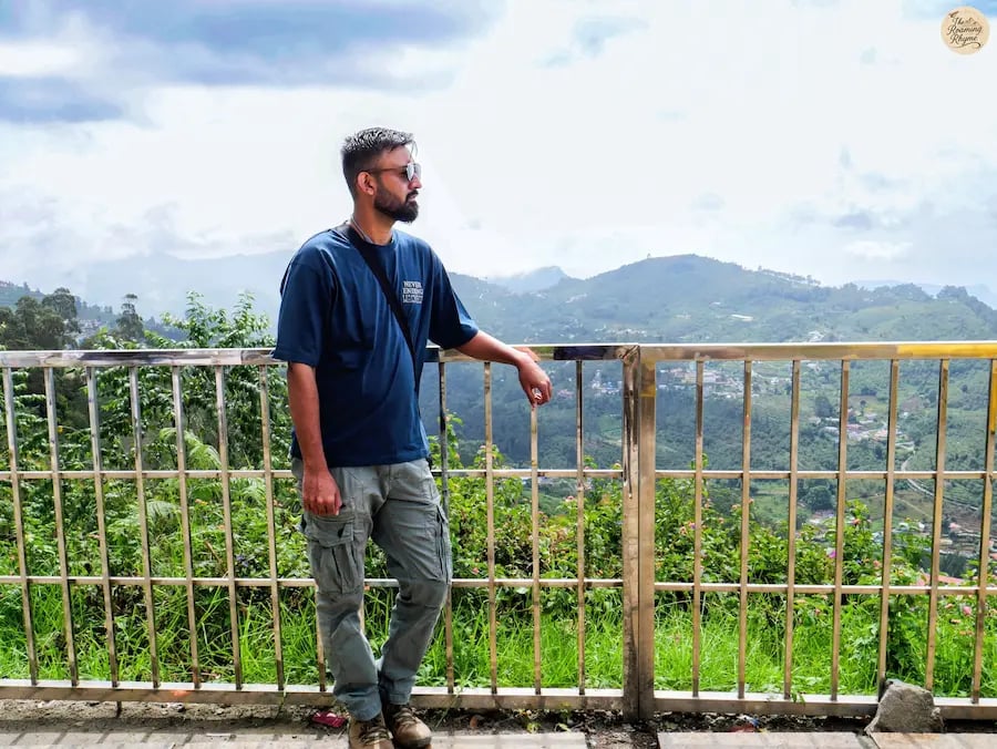 Enjoying panoramic vistas along Coaker’s Walk trail in Kodaikanal.