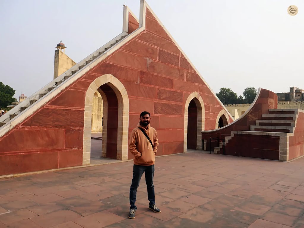 See the massive sundial at Jantar Mantar Jaipur used to accurately calculate time using the sun’s shadow.