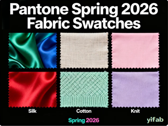 Pantone Spring 2026 Fabrics: Silk, Cotton & Knit Swatches in Trend Colors