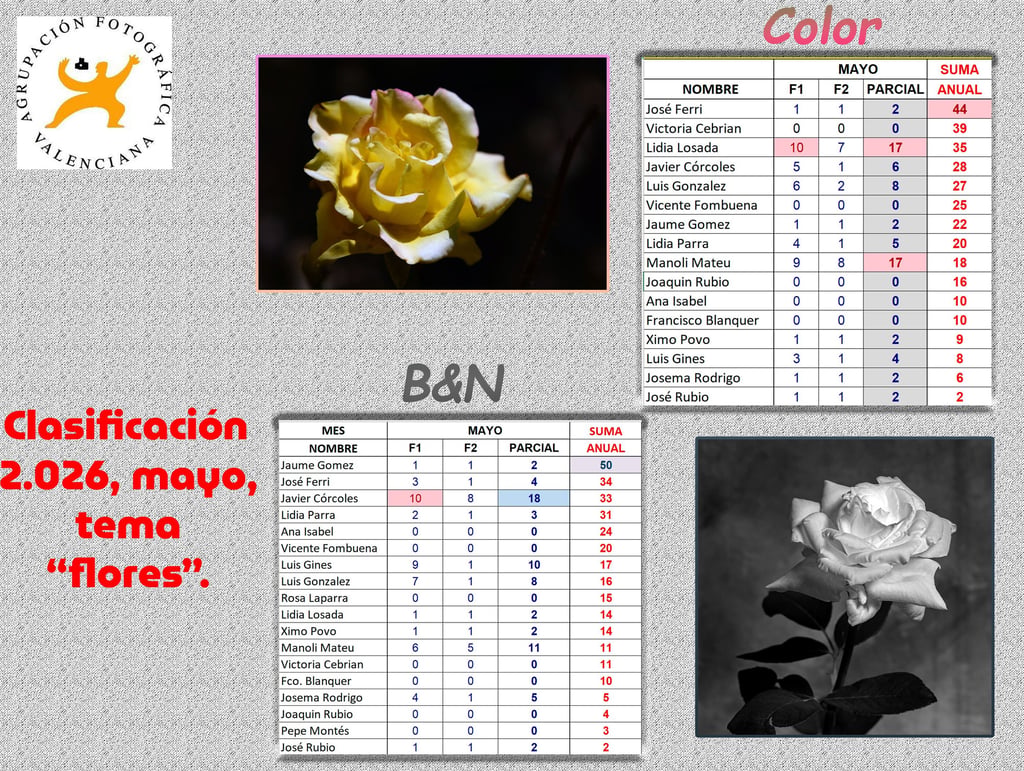 Clasificacion anual Concurso Mensual Mayo 2026