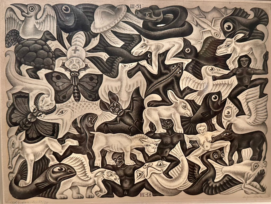 Plane Filling I, 1951, Mezzotint