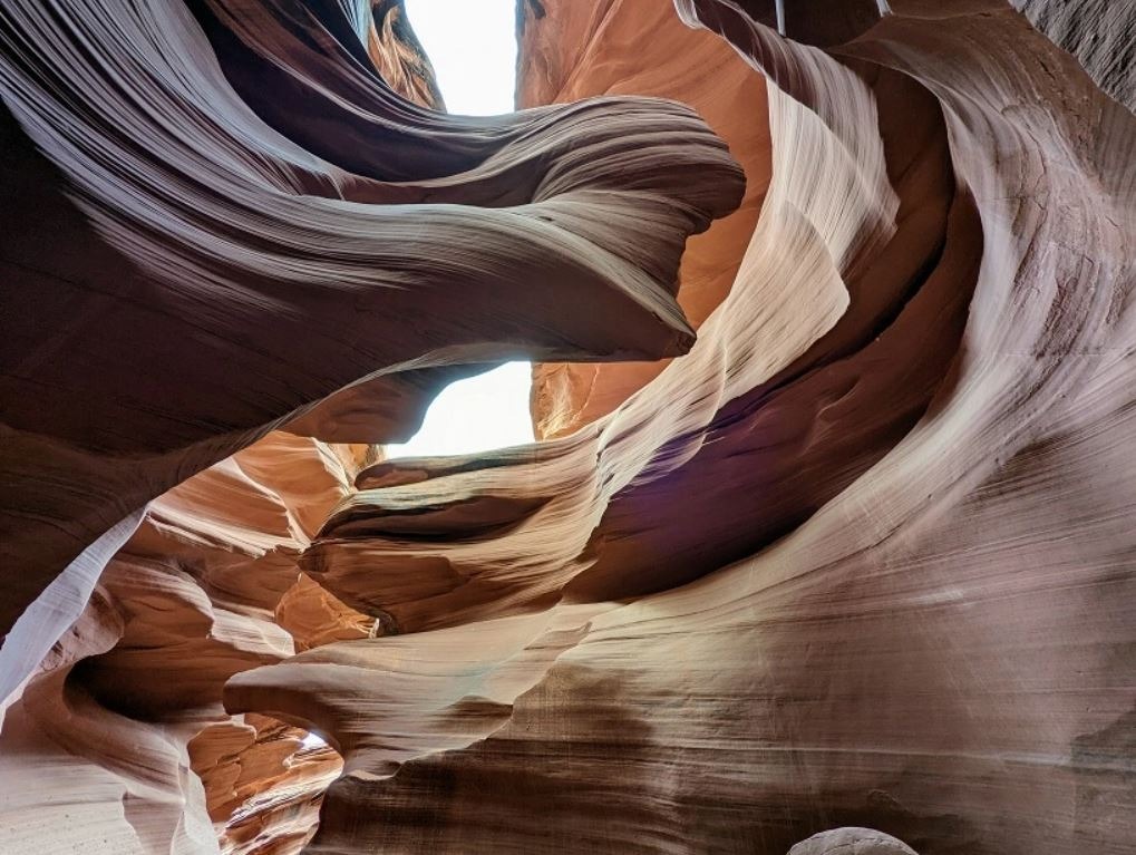 The Woman in the Wind in Lower Antelope Canyon