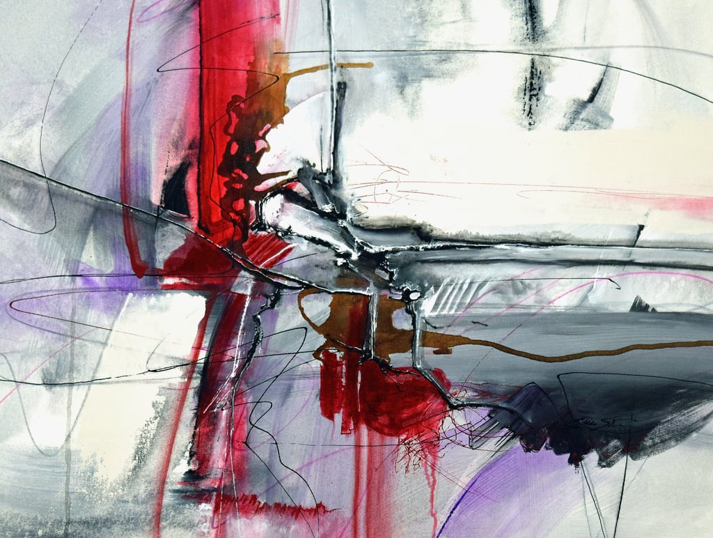 unique, original abstract acrylic painting, non-objective contemporary artwork 