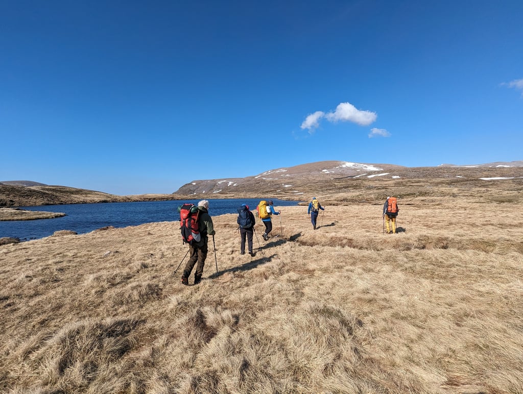 Hillwalkers on group hike