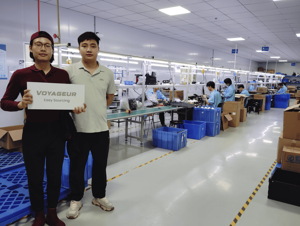 EasySourcing agent at a China appliances factory—on-the-ground supplier vetting for DTC brands sourcing from Asia