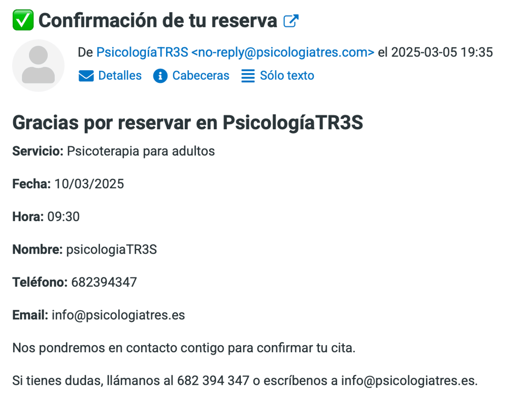 Paso 11. Email de confirmación