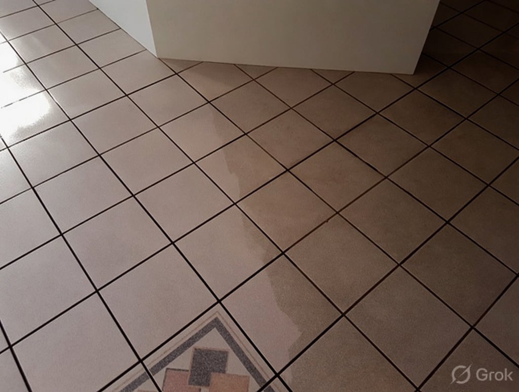 Before and after professional tile cleaning Maitland