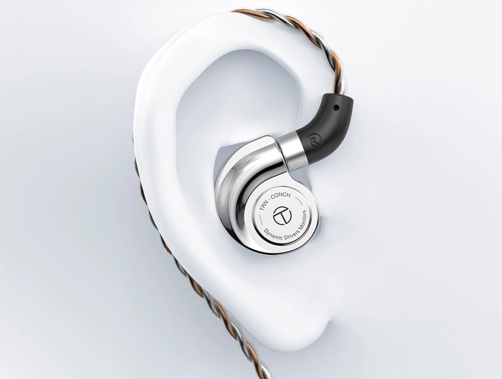 Orelha com fone TRN Conch formato ergonômico