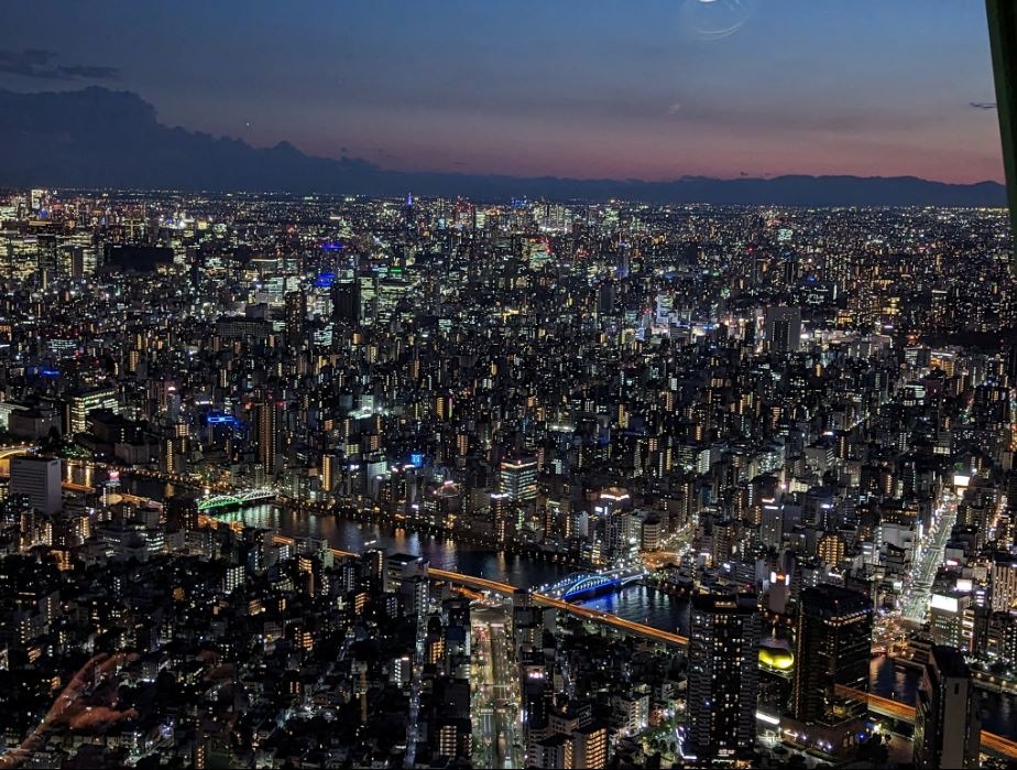 The view from Tokyo Skytree at sunset