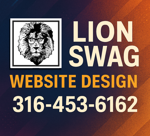 Lion Swag Web Design logo and phone number