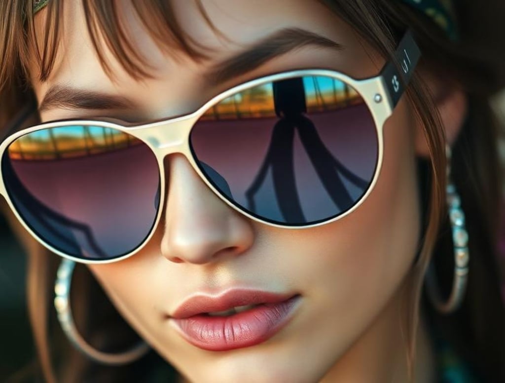 woman wearing Oversized Designer Sunglasses