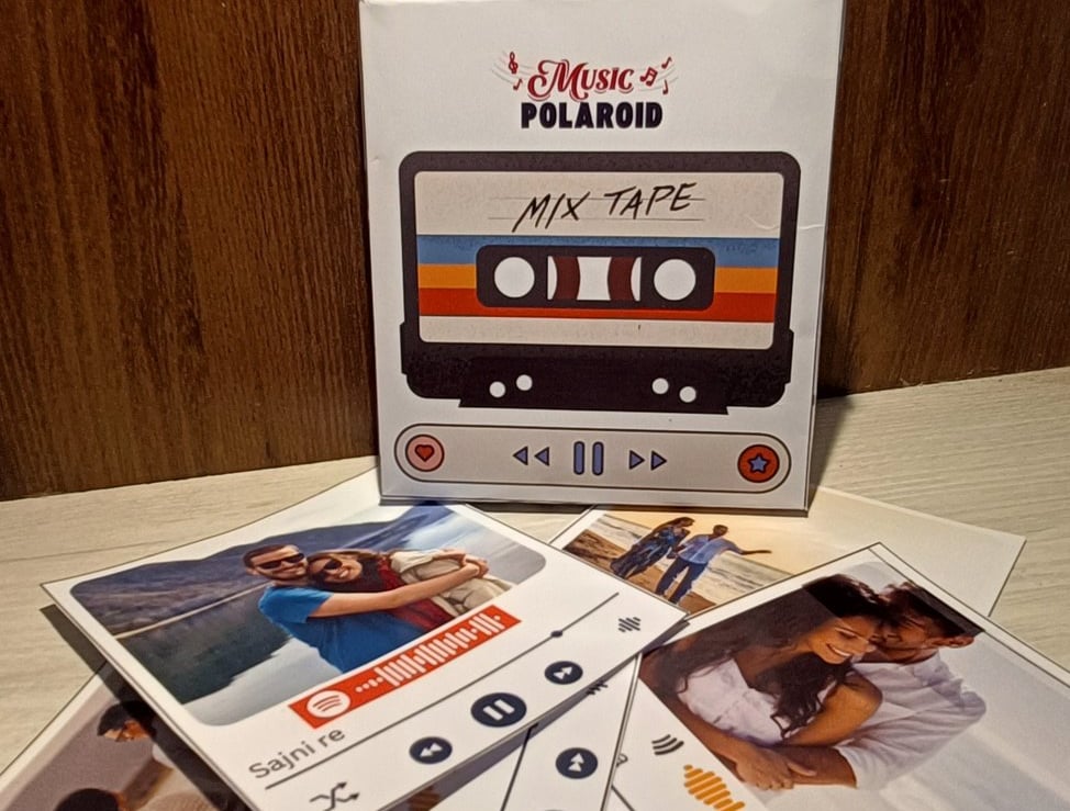 custom photo music gift with spotify code