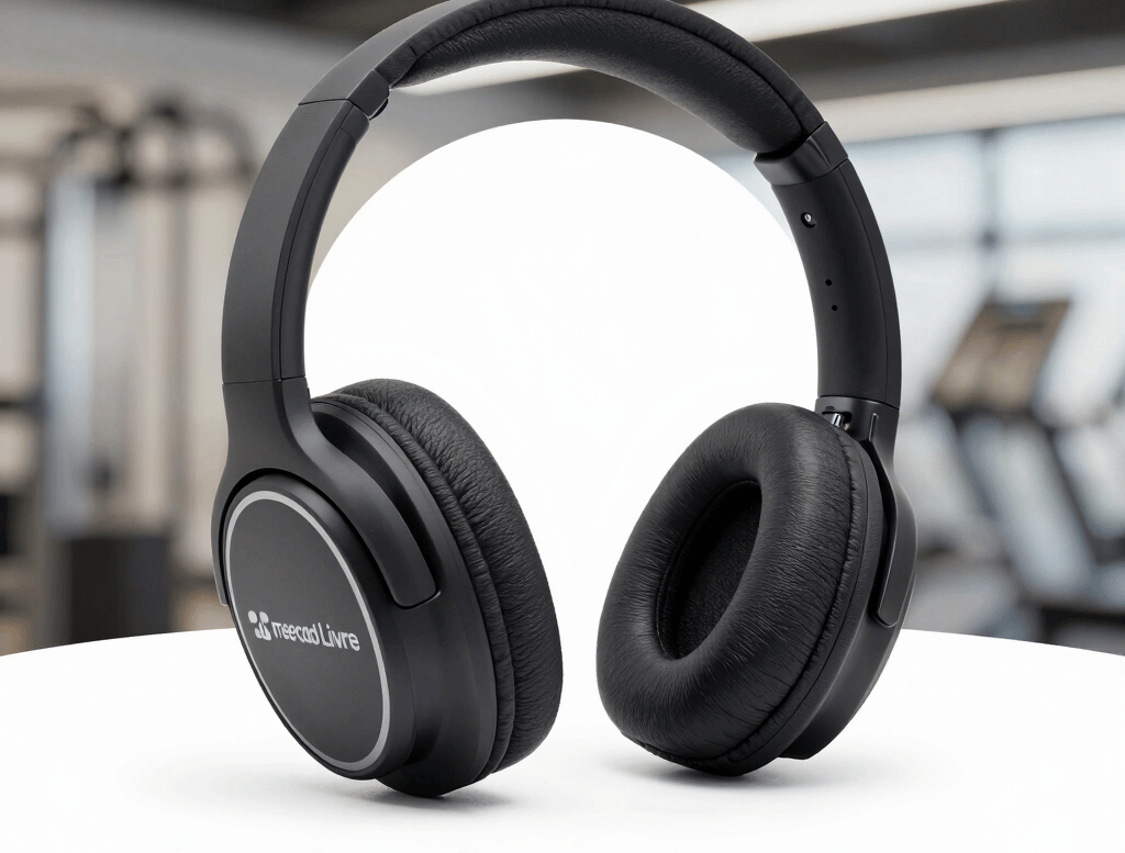 Fones de ouvido supra-auriculares Meead Livre com cancelamento de ruído, na cor preta, ideais para e