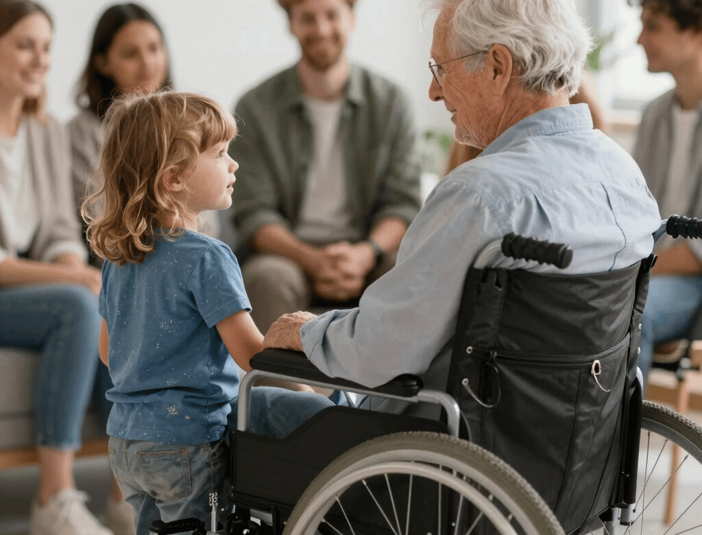 A sign indicating parking reserved for people with disabilities is mounted on a pole against a backdrop of blue sky and clouds. The sign includes the international symbol of access, with text below stating 'Parking Only' and a 'Minimum Fine $250'.