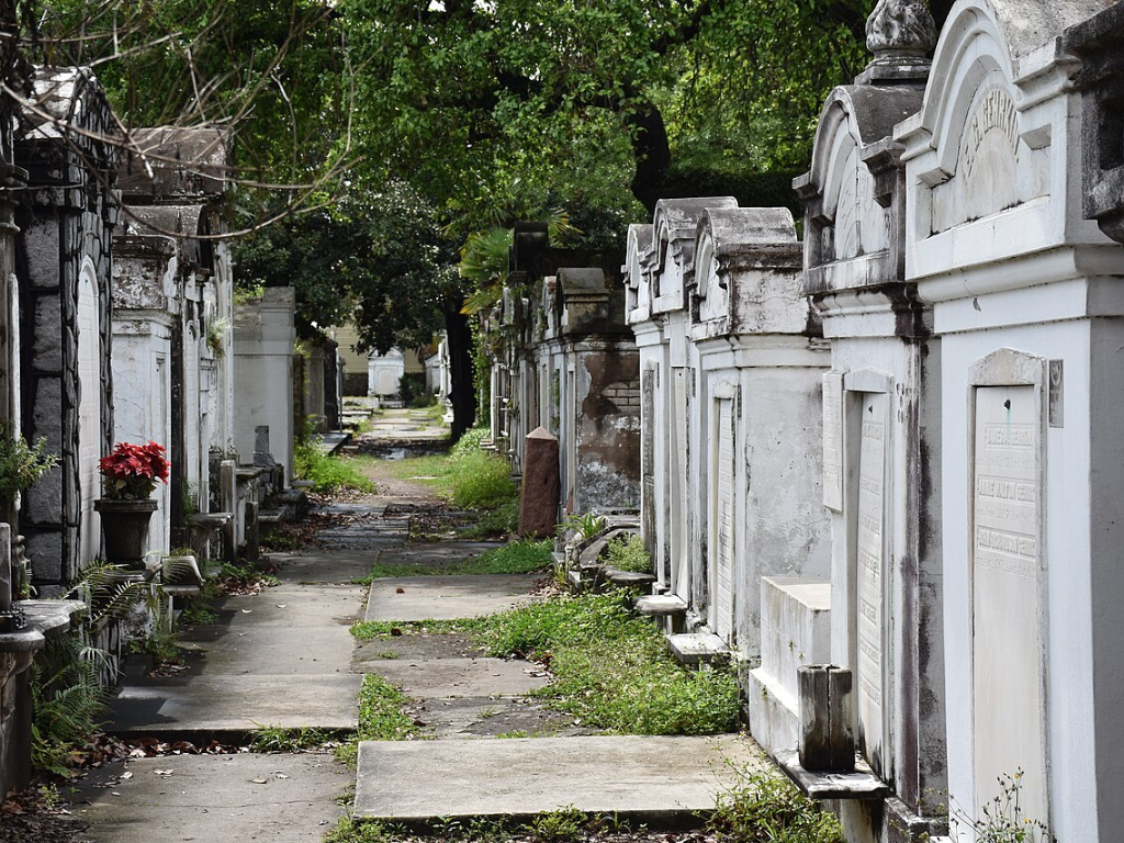 Tombs in Lafayette Cemetery in New Orleans