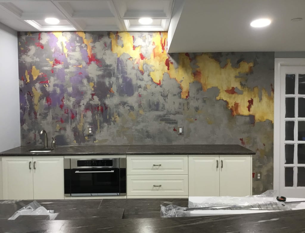 plaster and hand painted plaster wall finish by marcine in warminster, pa