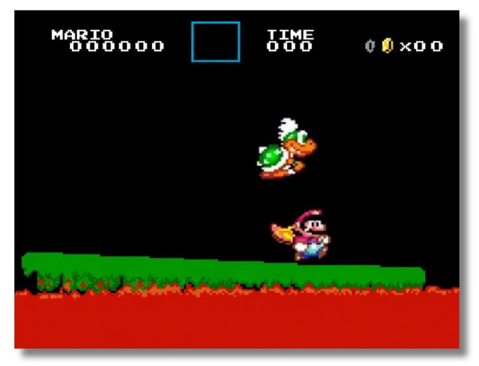 Ultima fase o Mario está enfrentando o chefe Bowser