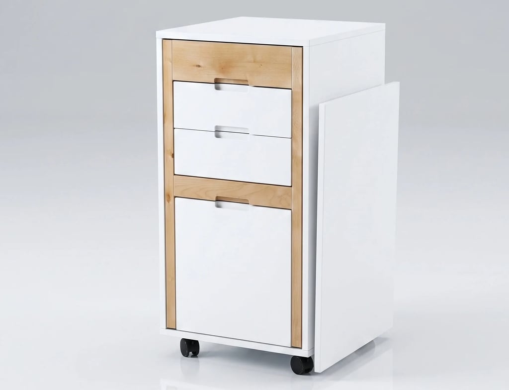 Transforming file cabinet with storage for chair, expandable file cabinet drawers with chair storage