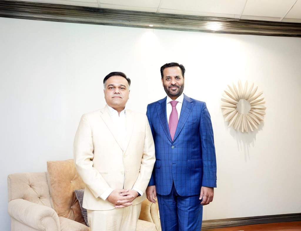 MPA Muhammad Daniyal meeting Federal Health Minister Syed Mustafa Kamal in Islamabad
